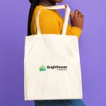 Custom 15"x16" Calico Cotton Tote Bag 140GSM with logo - 5
