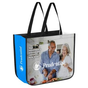 Custom 16" x 14" Laminated Full-Color Tote Bag (6 Weeks Air) with logo