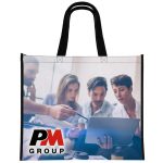 Custom 18" x 15" Laminated Full Color Tote Bag (10 Weeks Ocean) with logo - 1