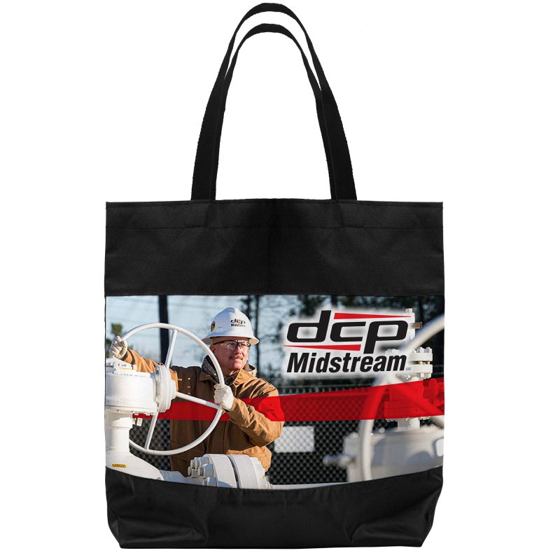 Custom Arlington 300D Two-Tone Dye Sublimation Tote Bag with logo