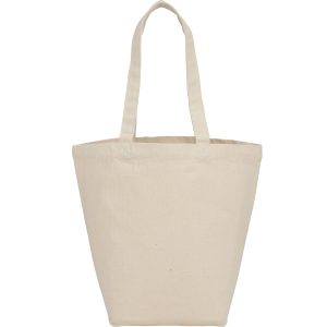 Custom Herringbone 7oz Cotton Canvas Grocery Tote with logo - 1