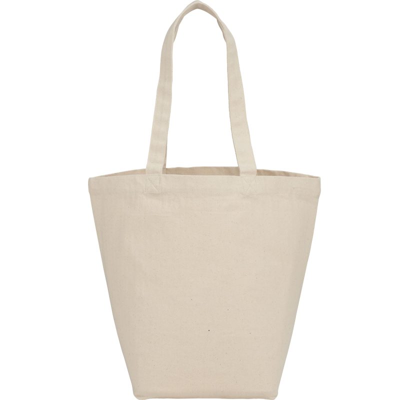 Custom Herringbone 7oz Cotton Canvas Grocery Tote with logo - 1
