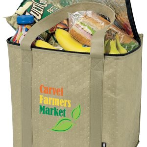 Custom Koozie® Zippered Insulated Grocery Tote with logo