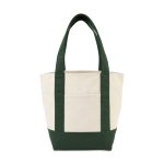 Custom Mini Canvas Tote - Green with logo - 1