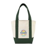 Custom Mini Canvas Tote - Green with logo