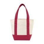 Custom Mini Canvas Tote - Red with logo - 1