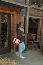 Custom Mini Canvas Tote - Red with logo - 4