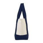 Custom Mini Canvas Tote - True Navy with logo - 3