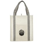 Custom Neptune Recycled Non-Woven Grocery Tote with logo - 6