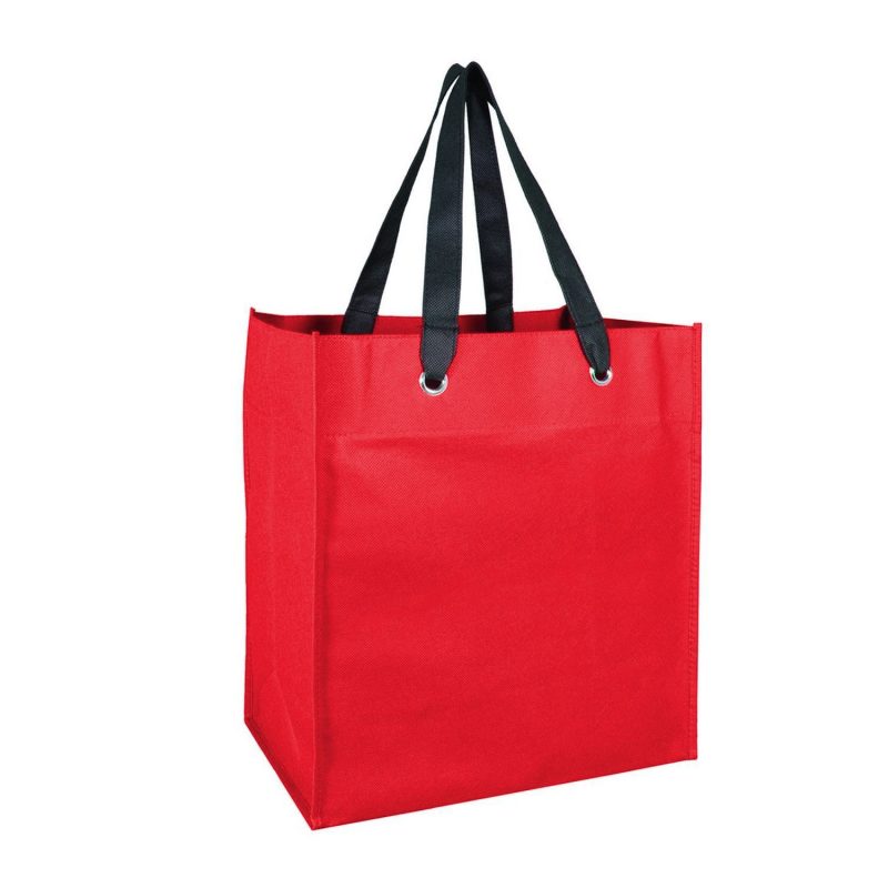 Custom Non Woven Grocery Tote W/Grommets with logo - 3