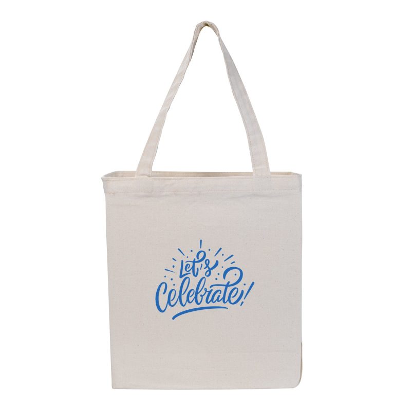 Custom Patriotic Gusseted Cotton Tote with logo
