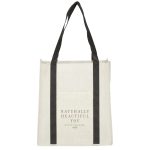 Custom Pluto Recycled Non-Woven Small Grocery Tote with logo