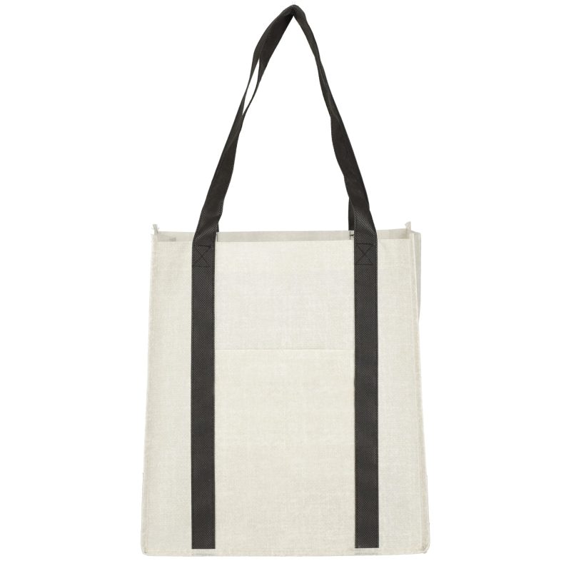 Custom Pluto Recycled Non-Woven Small Grocery Tote with logo - 4