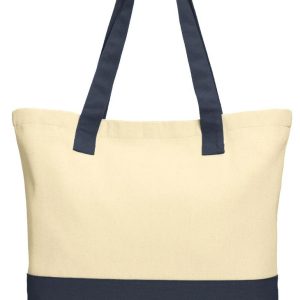 Custom Port Authority® Colorblock Cotton Tote. with logo
