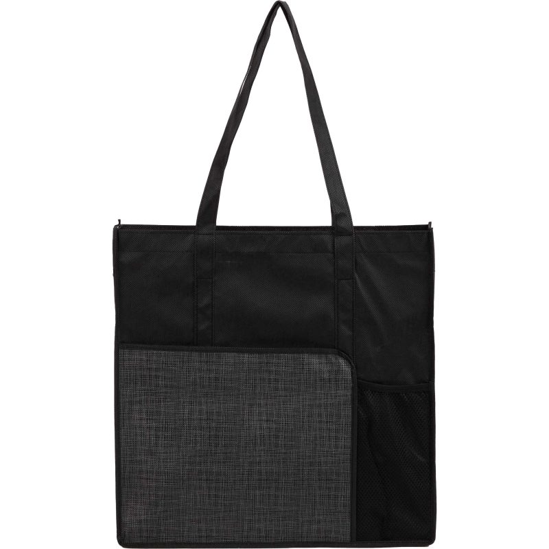 Custom Radius Recycled Non-Woven Tote with logo - 1