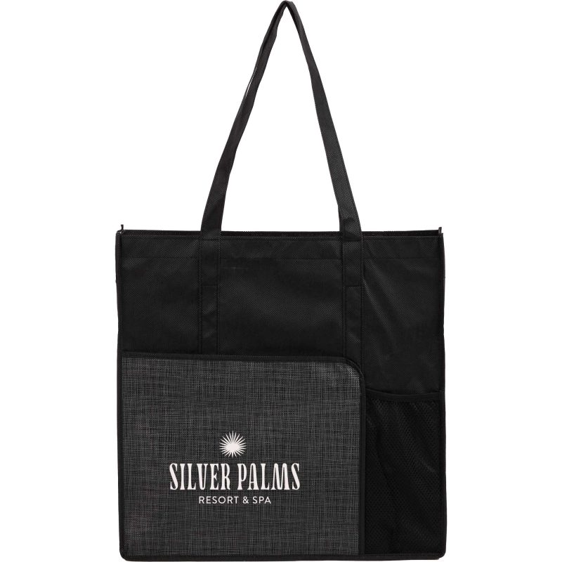 Custom Radius Recycled Non-Woven Tote with logo - 2