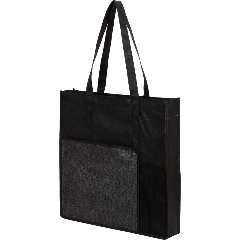 Custom Radius Recycled Non-Woven Tote with logo - 3