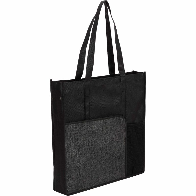 Custom Radius Recycled Non-Woven Tote with logo - 4