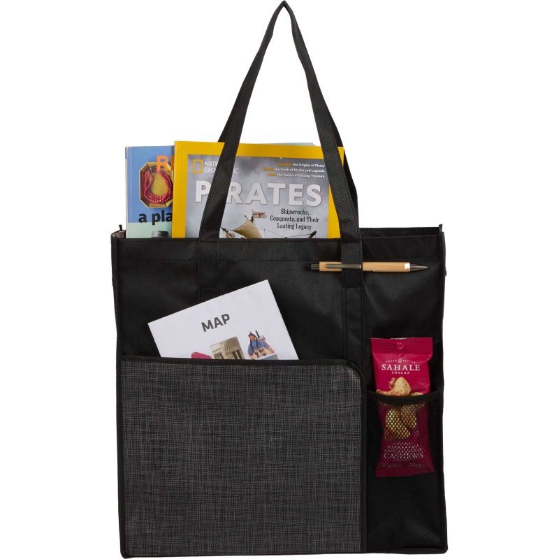 Custom Radius Recycled Non-Woven Tote with logo - 7