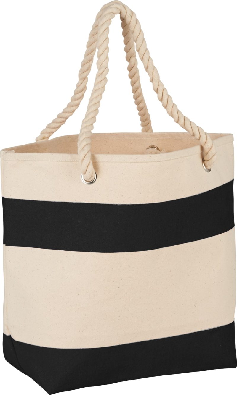 Custom Rope Handle 16oz Cotton Canvas Tote with logo - 4