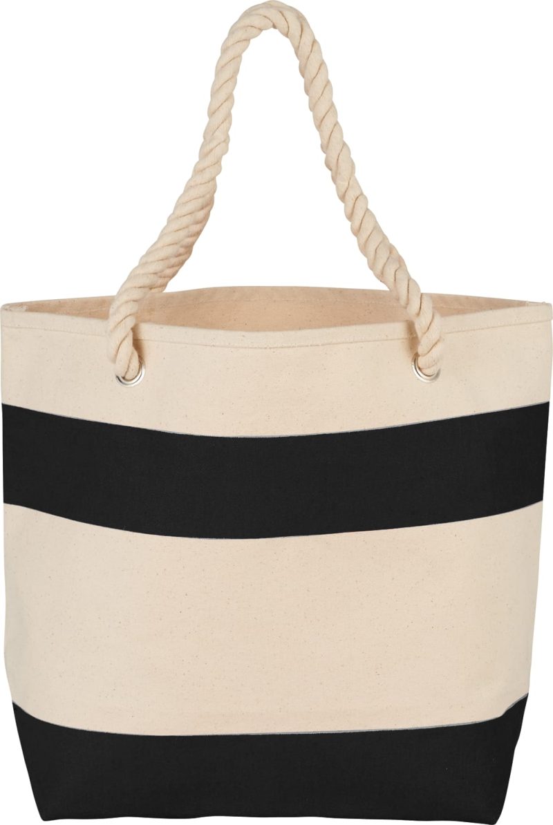 Custom Rope Handle 16oz Cotton Canvas Tote with logo - 5