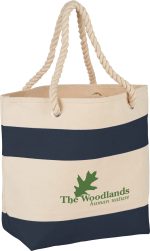 Custom Rope Handle 16oz Cotton Canvas Tote with logo - 6