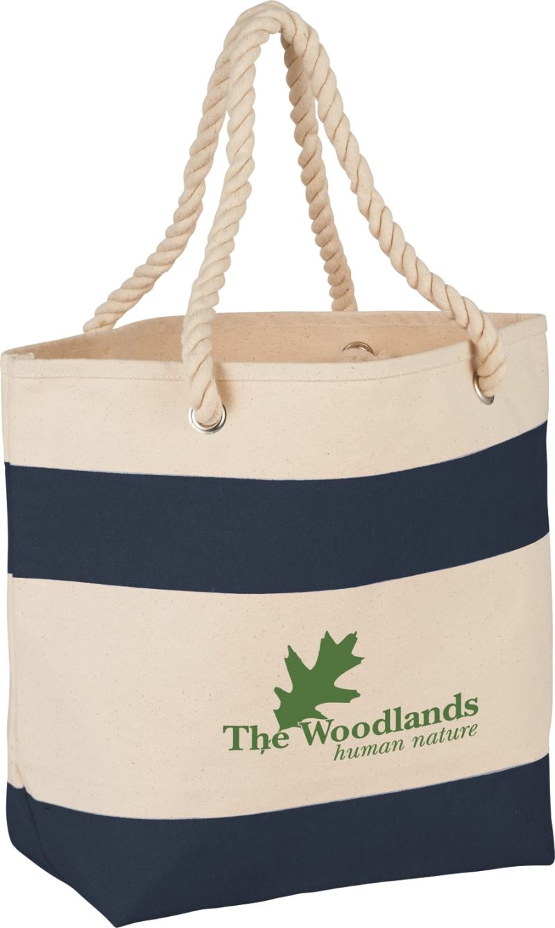 Custom Rope Handle 16oz Cotton Canvas Tote with logo - 6
