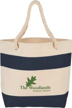 Custom Rope Handle 16oz Cotton Canvas Tote with logo - 7