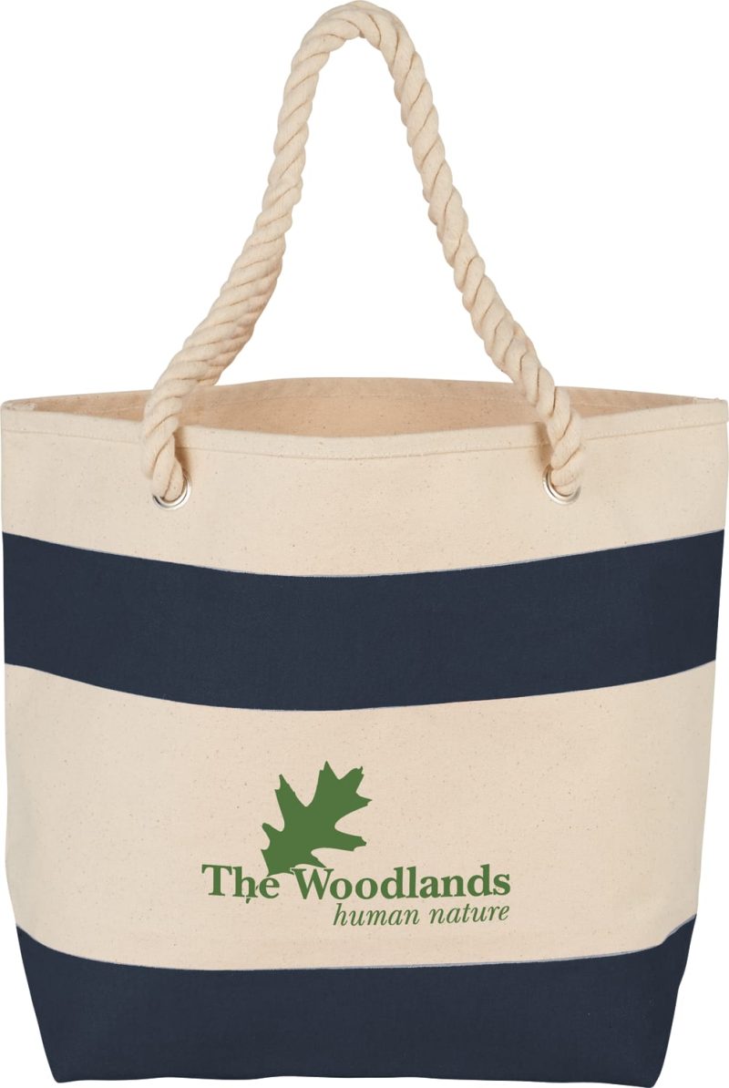 Custom Rope Handle 16oz Cotton Canvas Tote with logo - 7
