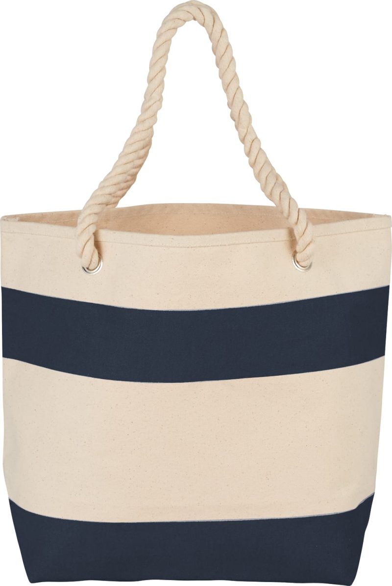 Custom Rope Handle 16oz Cotton Canvas Tote with logo - 9