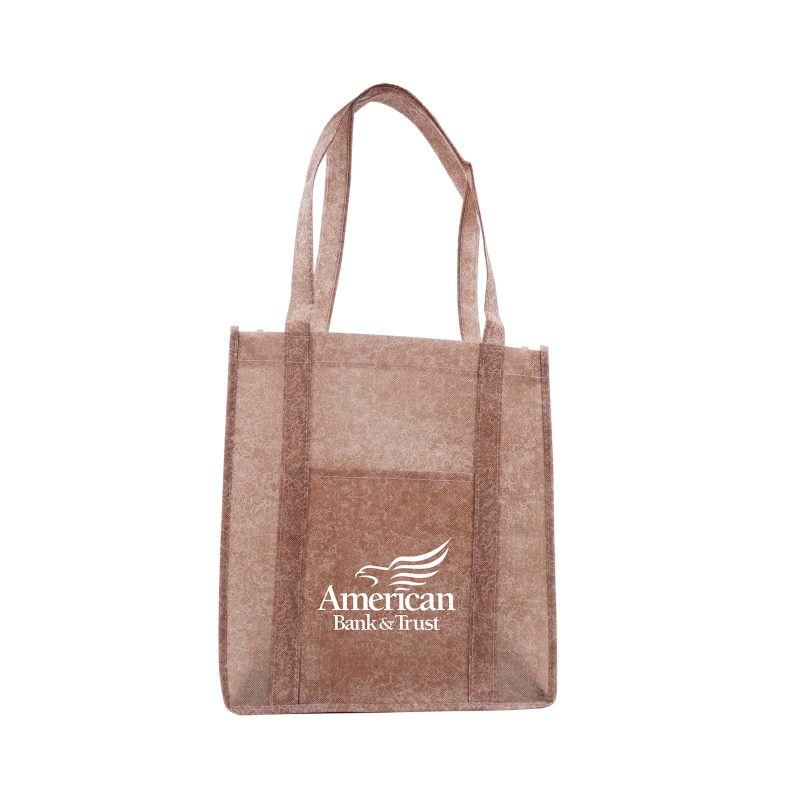 Custom Stone Grocery Tote with logo - 8
