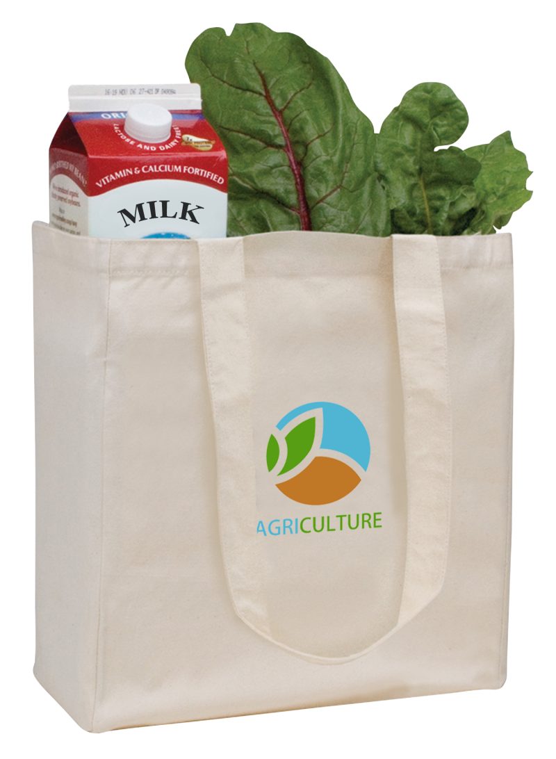 Custom V Natural Organic Grocery Tote with logo