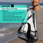 Custom Clear Sling Tote Bag with logo - 3