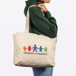 Custom Full Color Zippered Cotton Canvas Tote 12 Oz with logo - 2