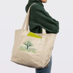 Custom Saratoga Full Color Recycled Cotton Tote 10 Oz with logo - 2
