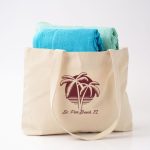 Custom Zippered Cotton Canvas Tote 12 Oz with logo - 1