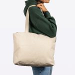 Custom Zippered Cotton Canvas Tote 12 Oz with logo - 3