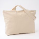 Custom Zippered Cotton Canvas Tote 12 Oz with logo - 4