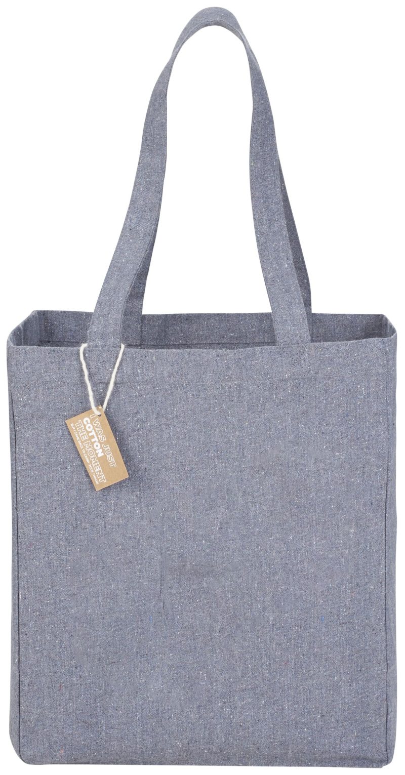 Custom Eco-Friendly Recycled Cotton Grocery Tote Bag 7oz with logo - 1
