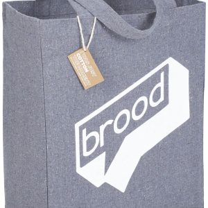 Custom Eco-Friendly Recycled Cotton Grocery Tote Bag 7oz with logo