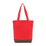 Custom Ivy AWARE™ Recycled Cotton Tote - Crimson with logo - 2