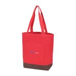 Custom Ivy AWARE™ Recycled Cotton Tote - Crimson with logo - 3