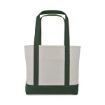 Custom Large Canvas Tote - Green with logo - 1