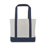Custom Large Canvas Tote - True Navy with logo - 1
