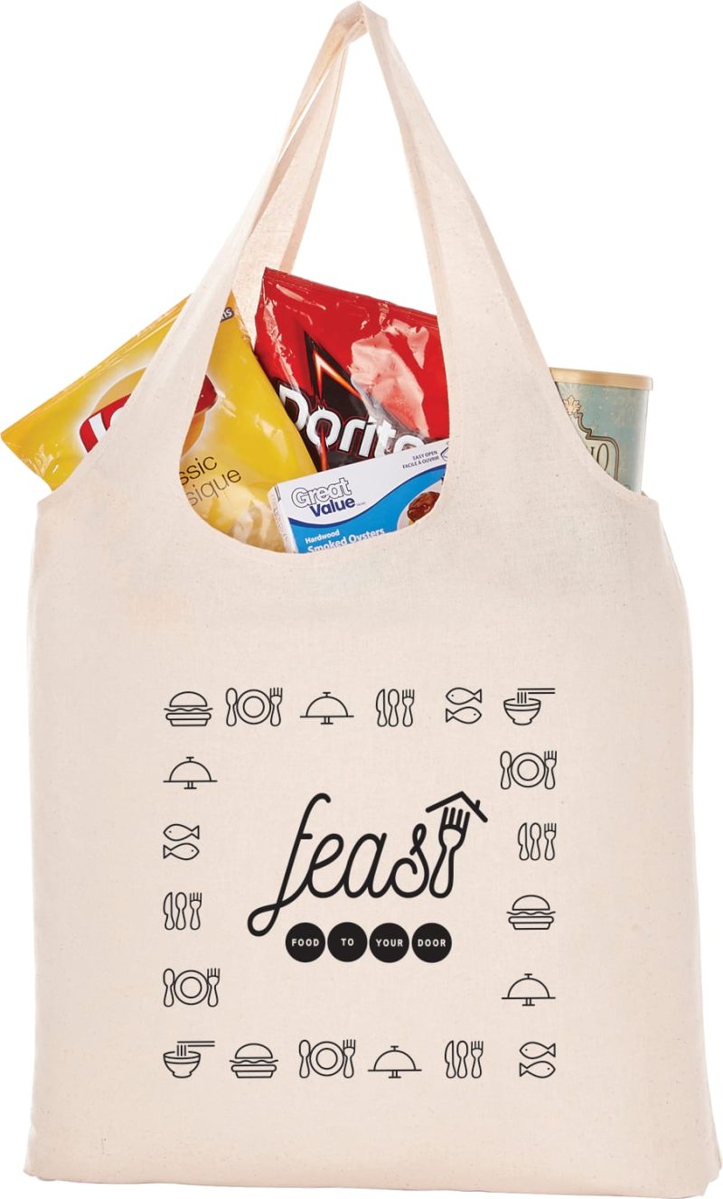 Custom Lightweight All-Purpose 5oz Cotton Canvas Tote Bag with logo - 2