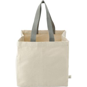 Custom Organic Cotton Shopper Tote with logo - 1