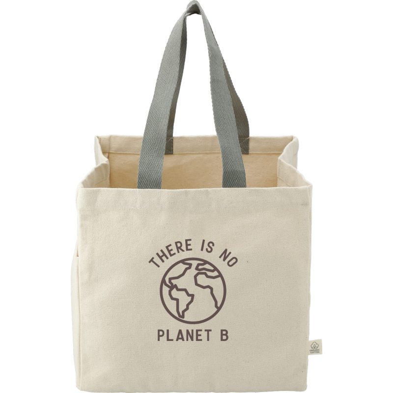 Custom Organic Cotton Shopper Tote with logo