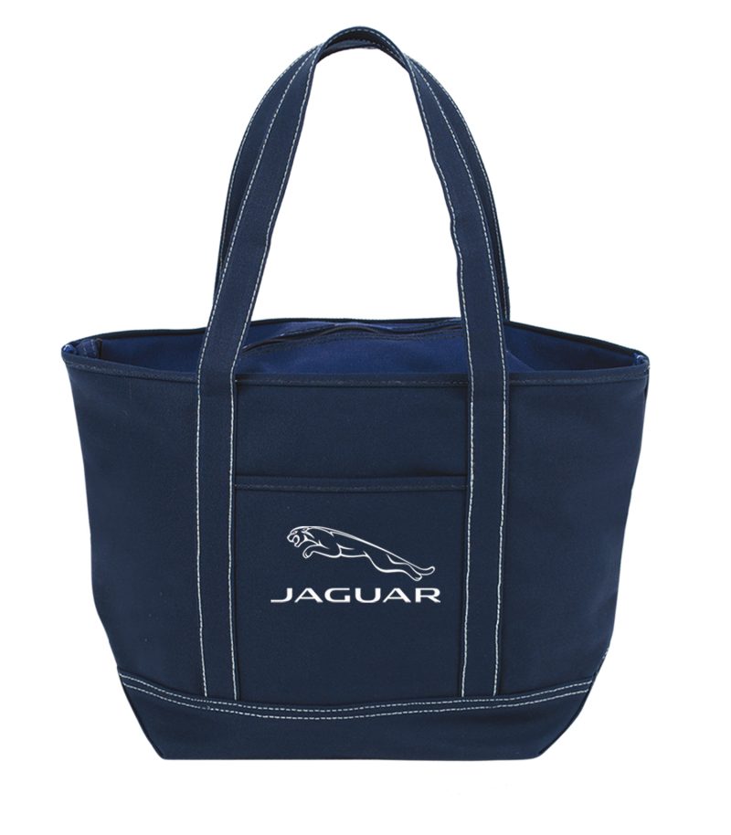 Custom Sailway Solid Zippered Tote Bag with logo - 2