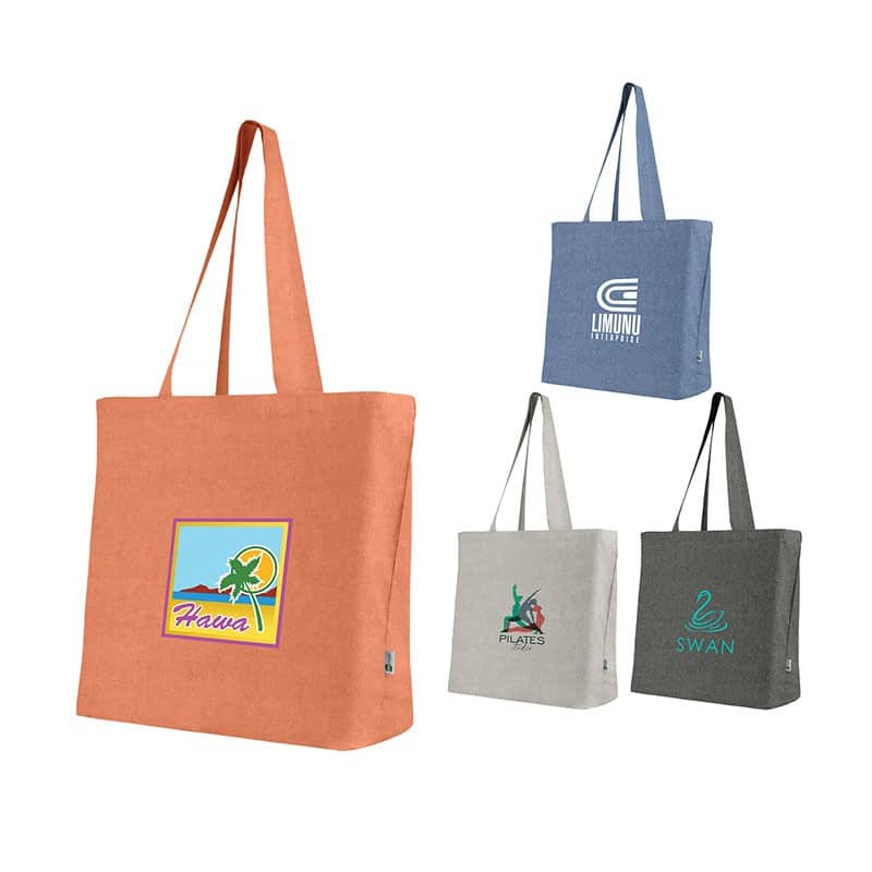 Custom Vitality 4.5 oz Recycled Cotton Tote Bag with logo