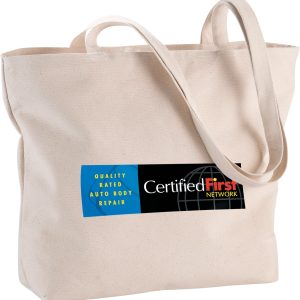 Custom Zippered 10oz Cotton Canvas Shopper Tote with logo